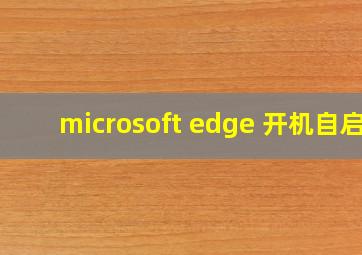 microsoft edge 开机自启